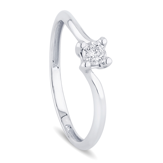Anello Bliss Donna BL LUMINA in Oro bianco Diamante 0.08 Ct 20114547 - 20114547